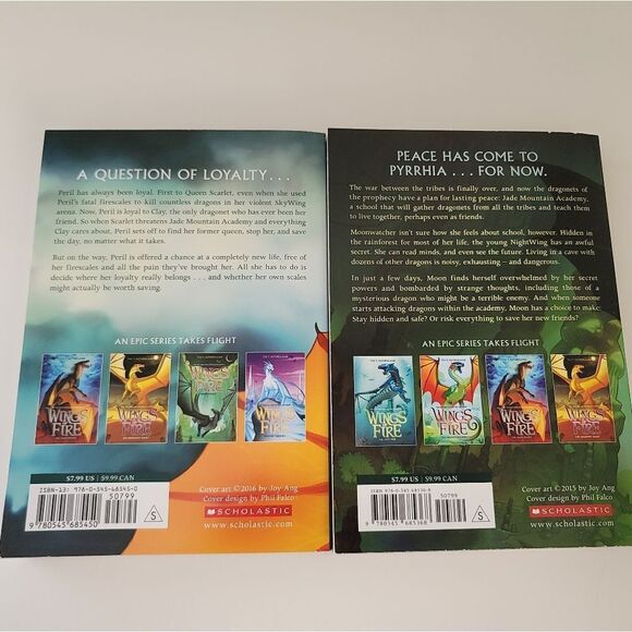Wings Of Fire Book 6 Moon Rising & Book 8 Escaping Peril NEW T. Sutherland #487 - Picture 3 of 7